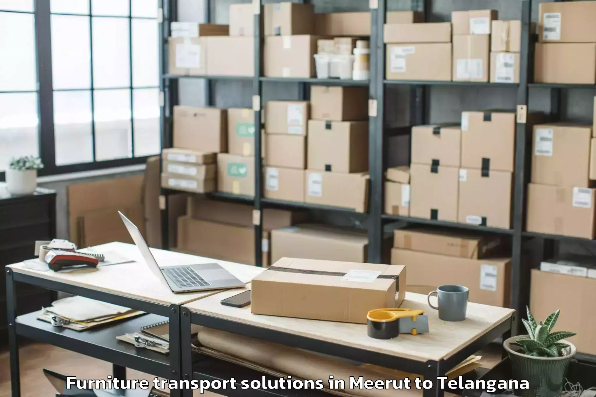 Efficient Meerut to Telangana Furniture Transport Solutions